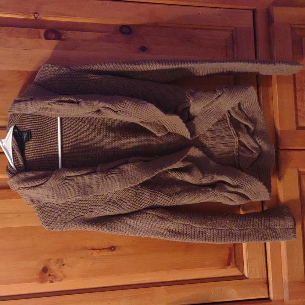 Slouchy Mauve Sweater Cardigan